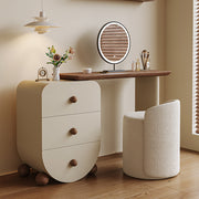 Modern Makeup Vanity Set with LED Mirror and Stool